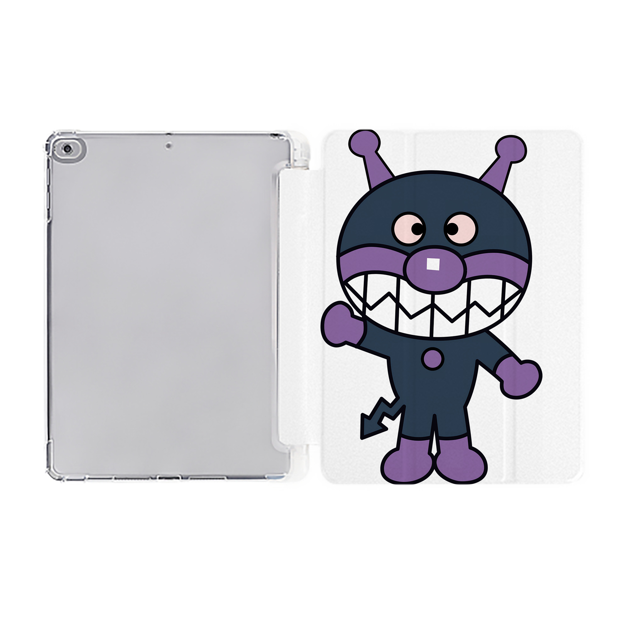 （画像用） アンパンマン Anpanman IPad ケース ペン収納付き 三つ折りスタンド PUレザー×シリコン 対応機種9.5/10.5/10.9インチ